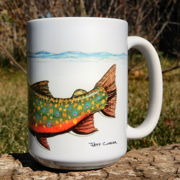 Swimming Brook Trout | Coffee Mug | Jeff Currier - Image 2