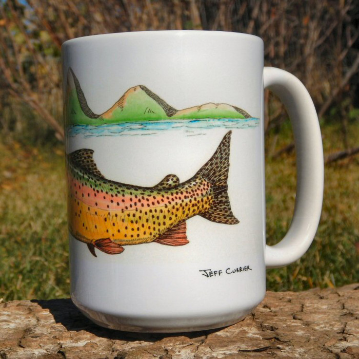 Swimming Cutthroat | Coffee Mug | Jeff Currier - Image 2