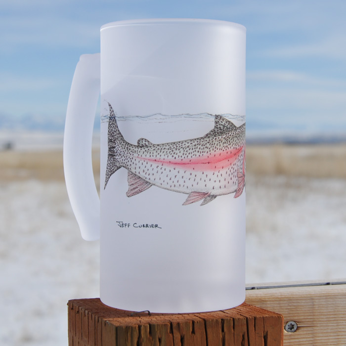 Swimming Rainbow Trout | Frosted Mug | Jeff Currier - Image 2