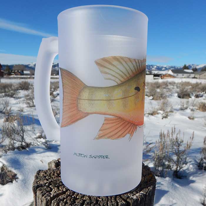 Mutton Snapper | Frosted Mug | Jeff Currier - Image 2