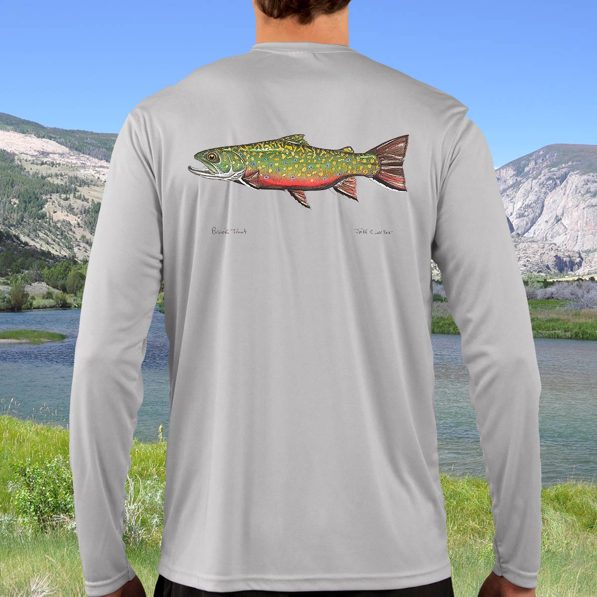 Brook Trout | Solar Long Sleeve Shirt - Image 3