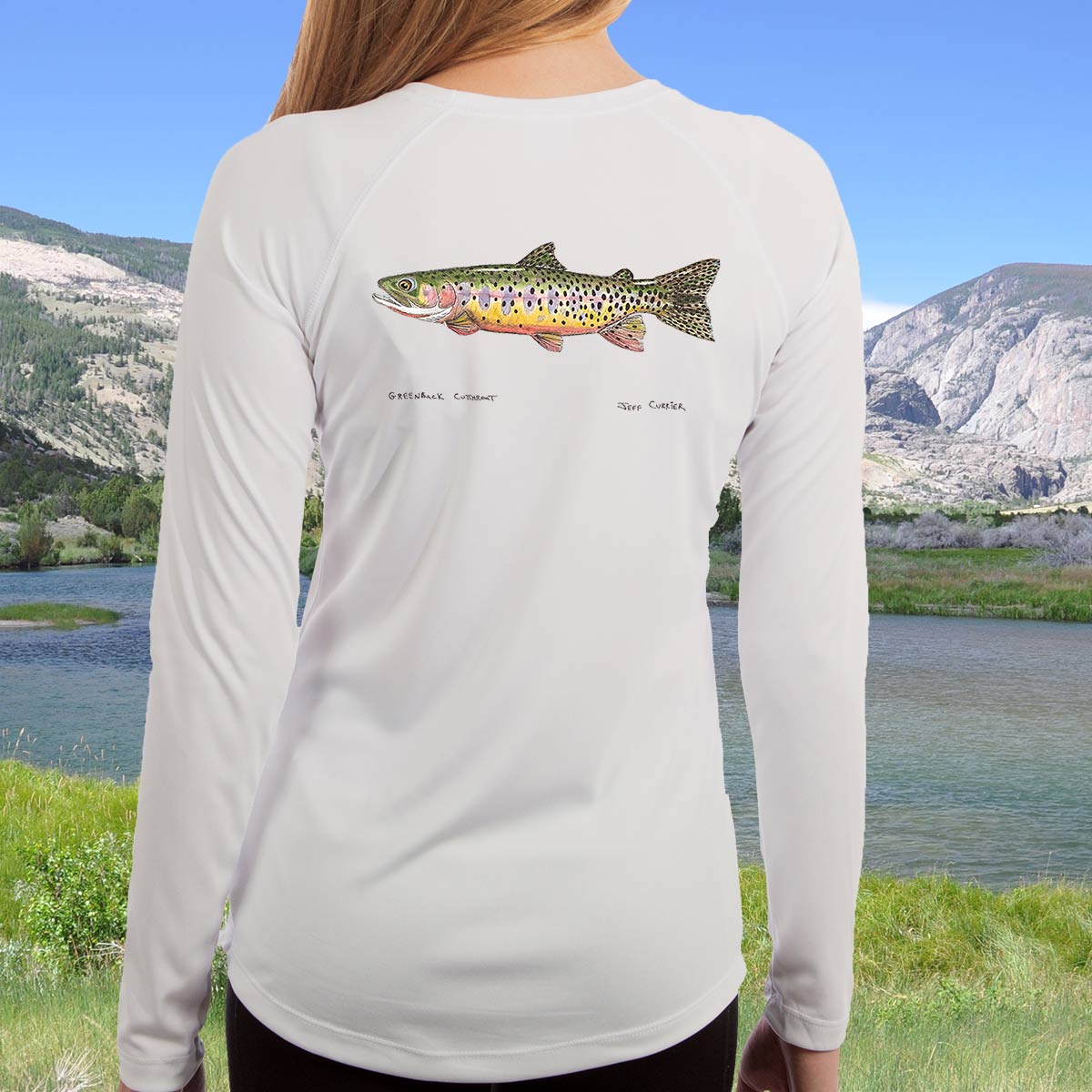 Greenback Cutthroat | Ladies Solar Long Sleeve Shirt - Image 3