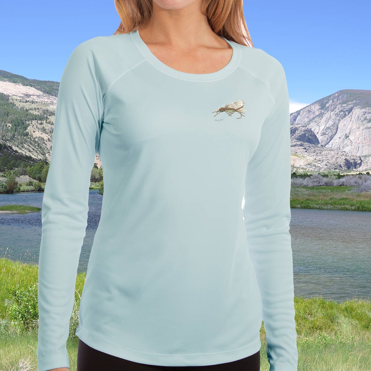 Swimming Cutthroat | Ladies Solar Long Sleeve Shirt - Image 2