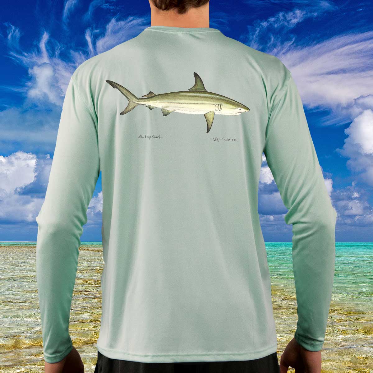 Blacktip Shark | Solar Long Sleeve Shirt - Image 3