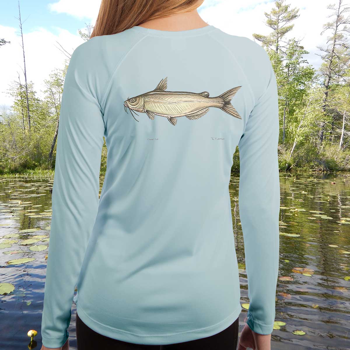 Channel Catfish | Ladies Solar Long Sleeve Shirt - Image 3