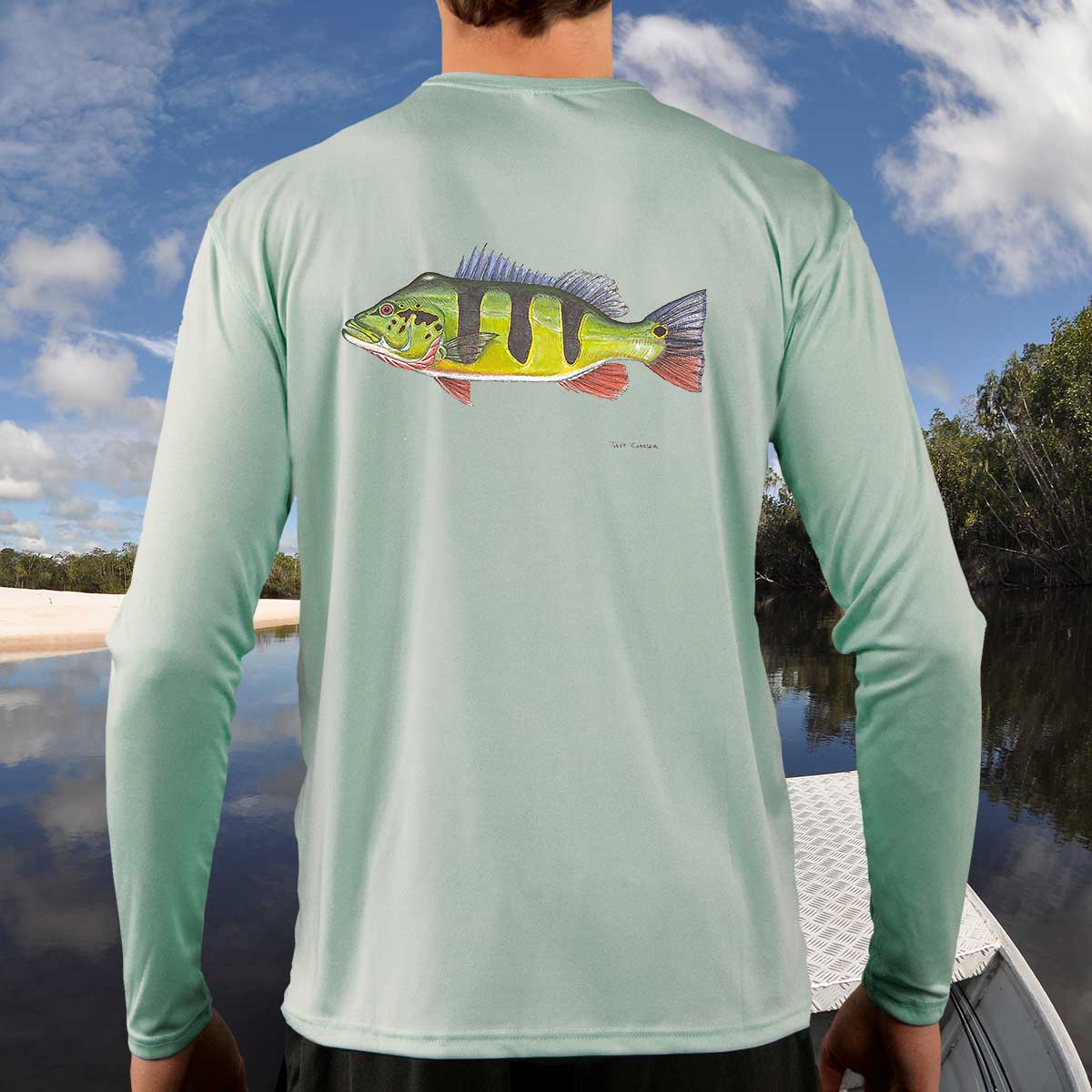 Peacock Bass | Solar Long Sleeve Shirt - Image 3