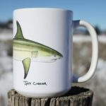 Blacktip Shark coffee cup art
