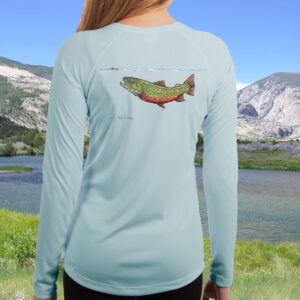 Swimming Brook Trout | Ladies Solar Long Sleeve Shirt