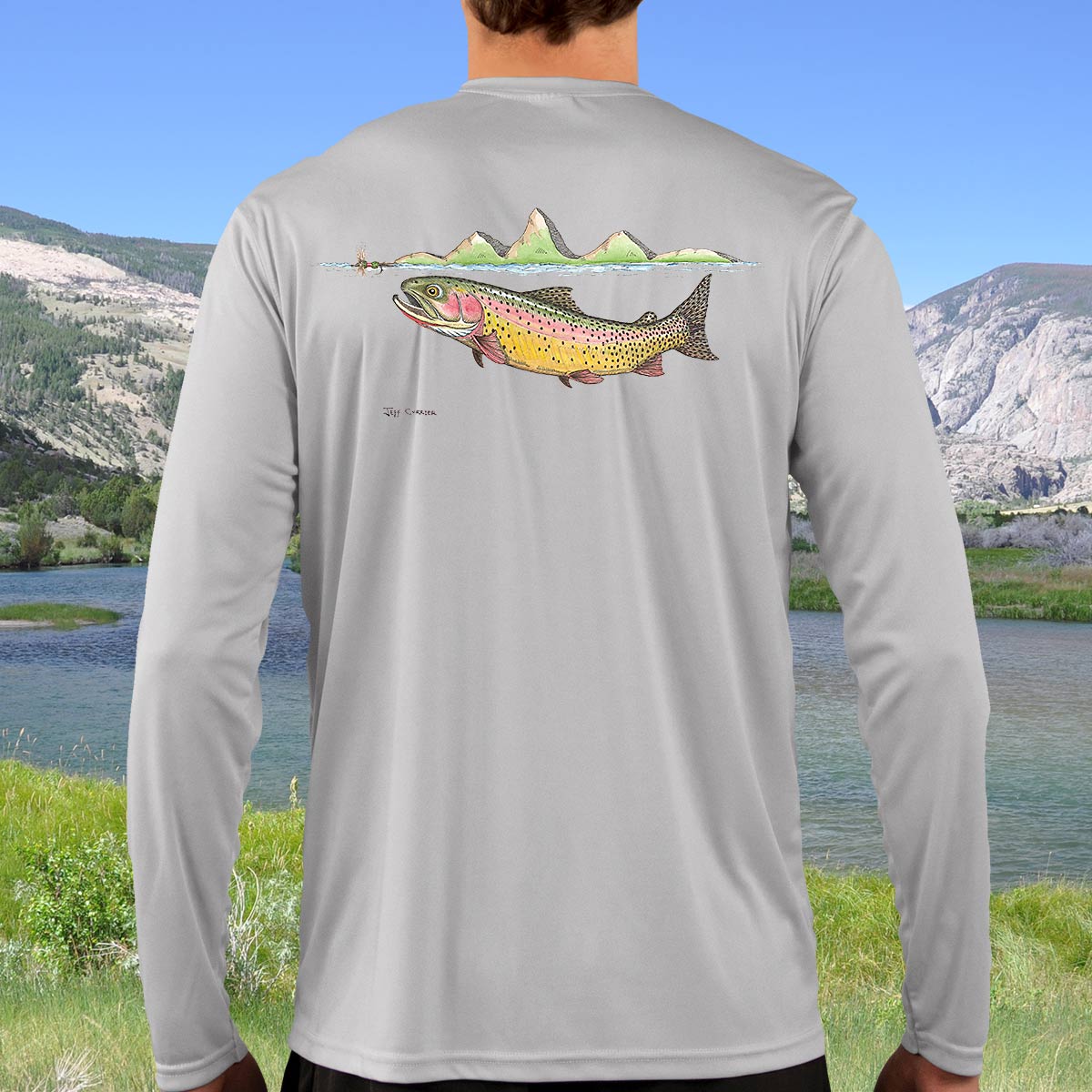 Swimming Cutthroat | Solar Long Sleeve Shirt - Image 3