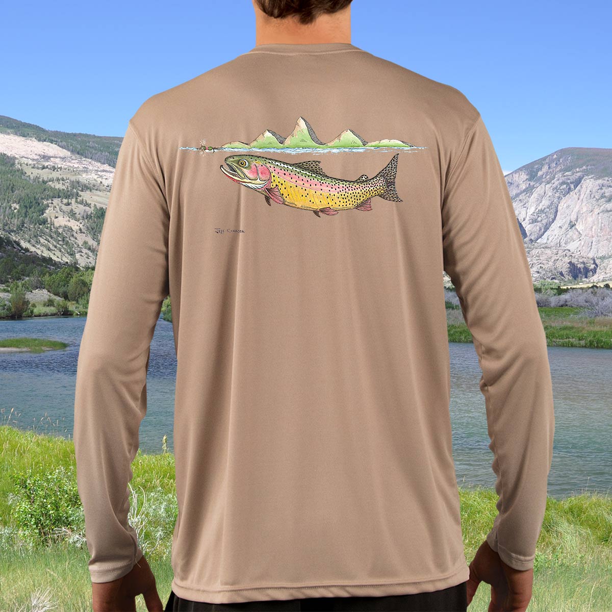 Swimming Cutthroat | Solar Long Sleeve Shirt - Image 5