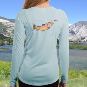 Swimming Yellowstone Cutthroat | Ladies Solar Long Sleeve Shirt